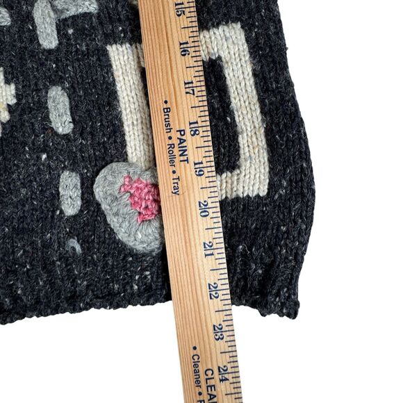 Vintage Wool Angora Blend Sweater Button Up Cardigan JK America Love Hearts XOXO - Picture 10 of 16